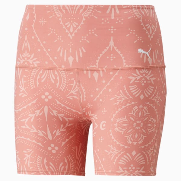 Studio Printed 5" Short Women's Training Leggings, Rosette-heritage print